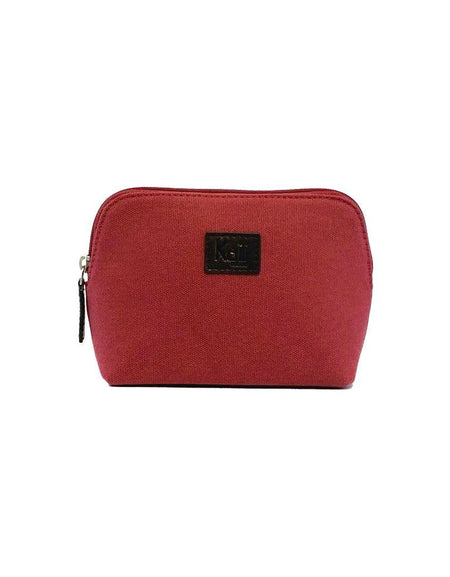 K0026XB | Pochette da Donna in Canvas/Vera Pelle pieno fiore Volanata - Colore Bordeaux/Testa Moro. Chiusura con lampo. Dimensioni: cm 17 x 13 x 6,5 - Confezione: Sacchetto Tnt-1