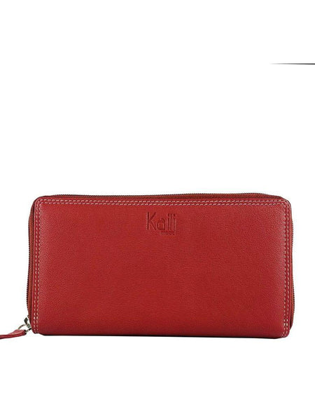 K10238VB | Portafogli Donna in Vera Pelle pieno fiore, con leggera grana. Colore Rosso. Dimensioni da chiuso: cm 18,5 x 10 x 2,5. Confezione: Gift Box rigido fondo/coperchio-1