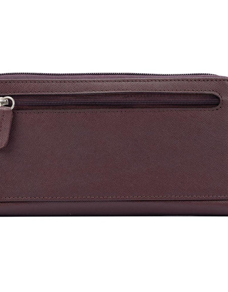 K10838XB | Portafogli Donna in Saffiano Vera Pelle. Colore Bordeaux. 6 slot per carte di credito. Dimensioni da chiuso: cm 18,5 x 10 x 2,5. Confezione: Gift Box rigido fondo/coperchio-1