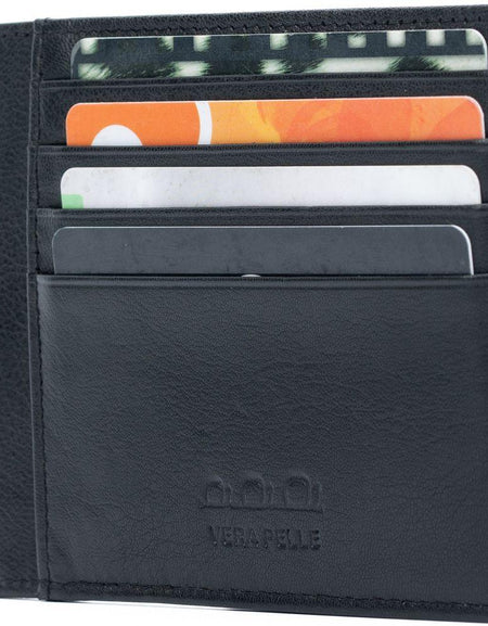 K10907AB | Portadocumenti/Carte di credito in Vera Pelle Col. Nero-1