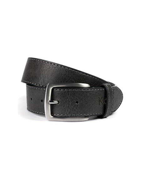 K4008KB | Cintura Uomo in Fodera Pelle Finitura in Pu. Colore Antracite. Dimensioni: cm 125 x 3,8 x 0,5 (giro vita cm 110). Confezione: Gift Box rigido fondo/coperchio-0