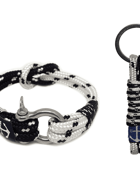 Ciarra Dotted Nautical Bracelet and Keychain-0