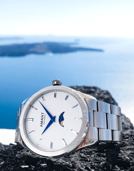 Amant SANTORINI MOONPHASE Luxury Dress Wrist Watch - Men’s