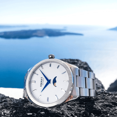 Amant SANTORINI MOONPHASE Luxury Dress Wrist Watch - Men’s