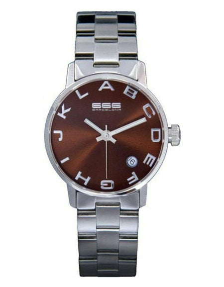 Brown & Silver Unisex Watch 666 Barcelona 277 (Ø 35 mm) -