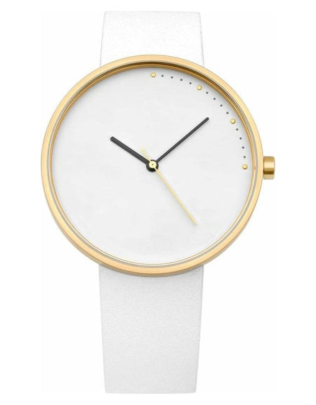 Crescent Gold 42mm Round Luxury Designer Women’s Watch -