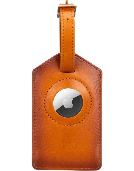 Estes Genuine Leather Luggage Tag with AirTag Slot-1