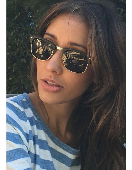 Eyewood Clubmaster - Adrian - Black - Unisex Sunglasses