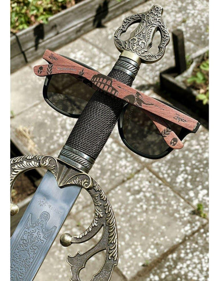 Eyewood | Engraved wooden sunglasses - Gladiator - Black -