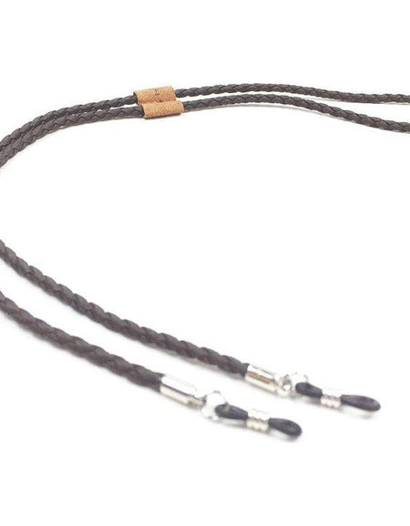 Leather Safety Sunglass Chain - Brown - Brown - Accessories