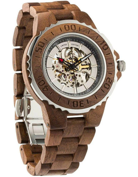 NEW! Men’s Genuine Automatic Walnut Wooden Watches No