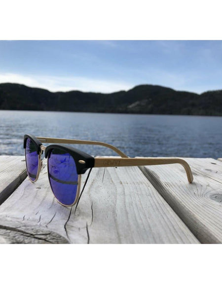 Outback Shades Timber Round Designer Sunglasses - Unisex