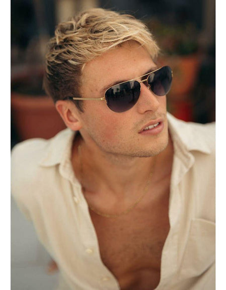 Titanium Aviator Sunglasses - V2 - 24K GOLD Plated -