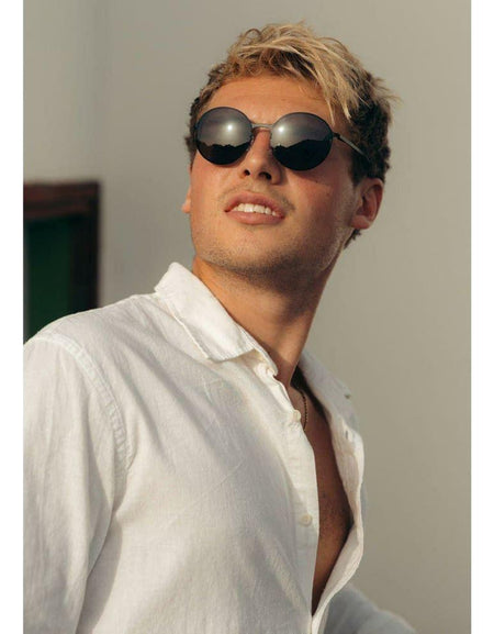 Titanium Round - V2 - Changeable Lenses - Unisex Sunglasses