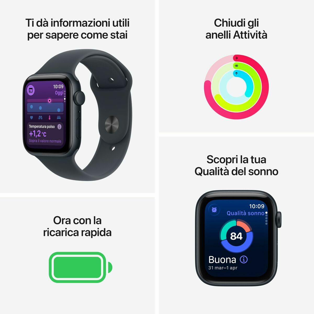 Smartwatch Apple MEH94QL/A Black 40 mm-5