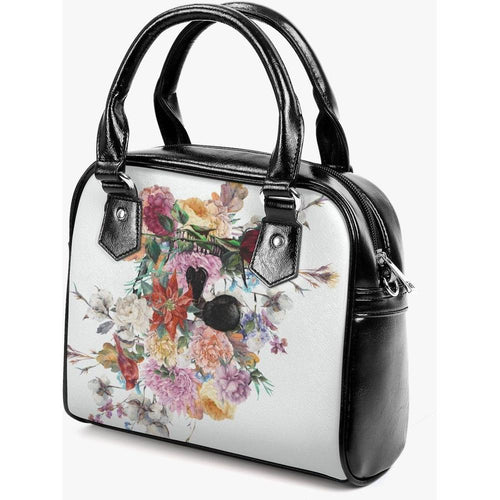 Load image into Gallery viewer, Jacki Easlick Floral Skull Leather Saddle Bag - A Statement of Elegance
