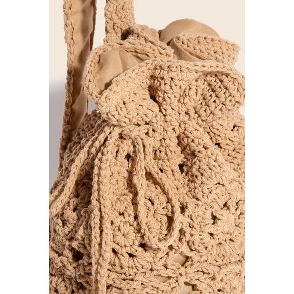 Fame Intricate Braided Single Strap Drawstring Bag