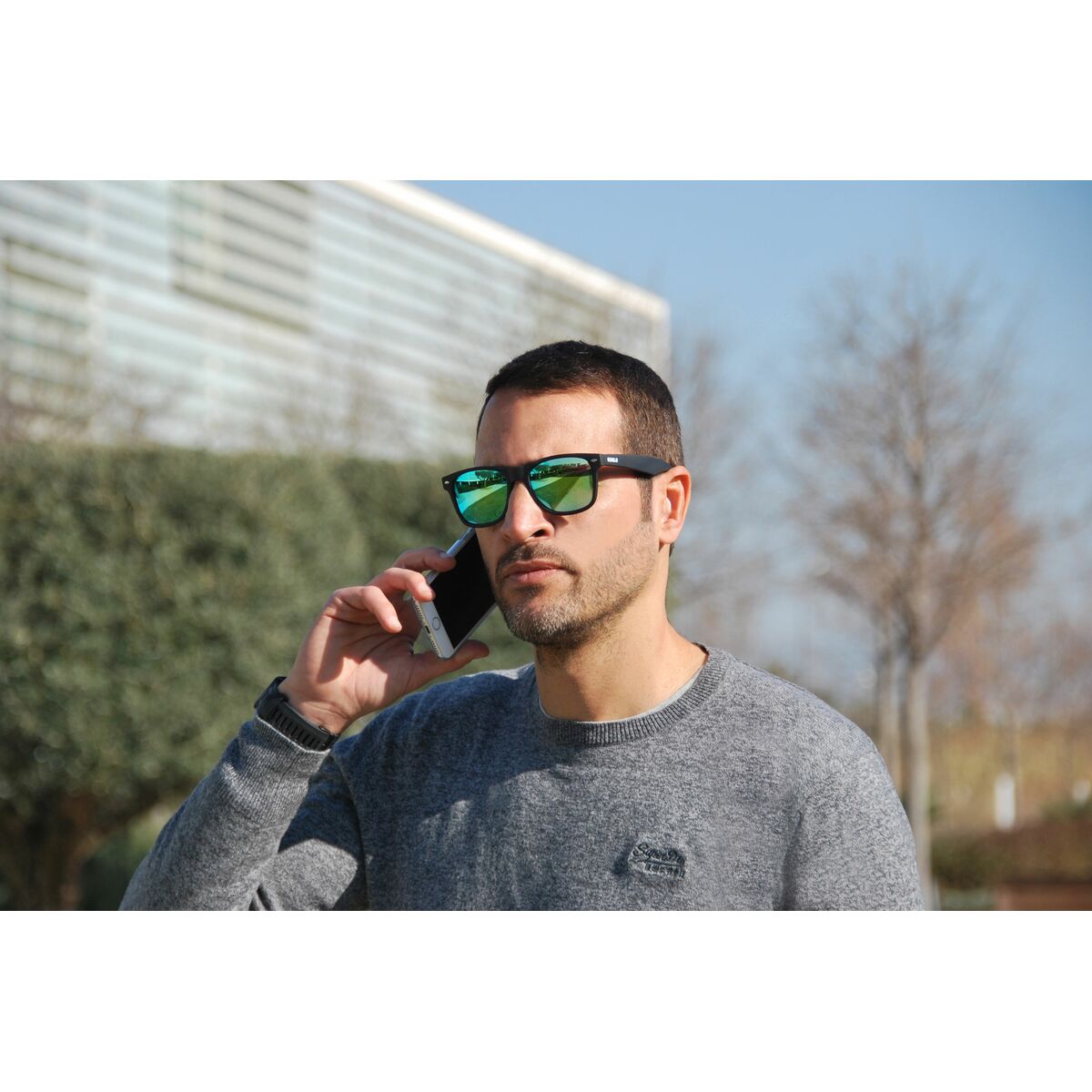 Unisex Sunglasses Eagle WAVE Black Mirror-5