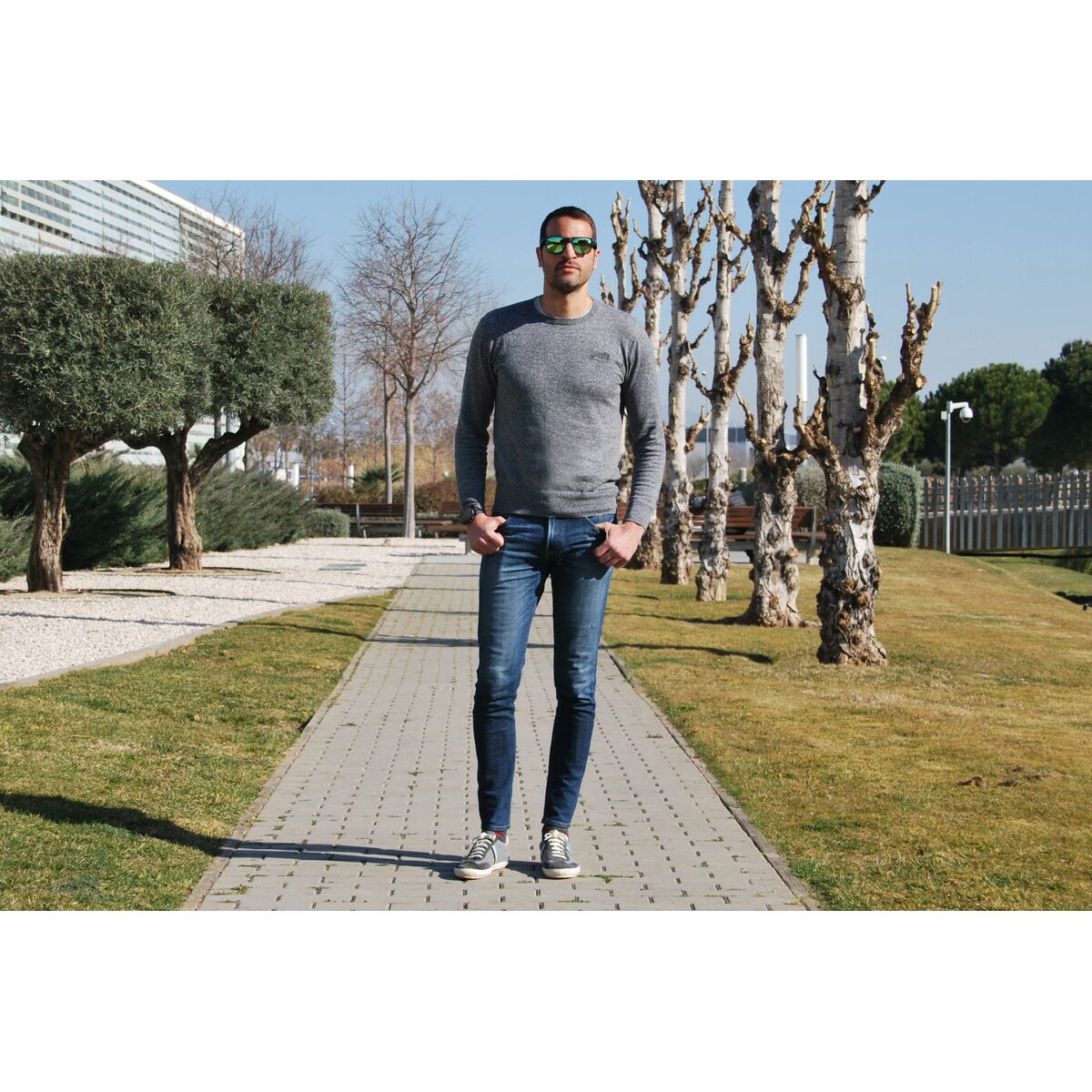 Unisex Sunglasses Eagle WAVE Black Mirror-3