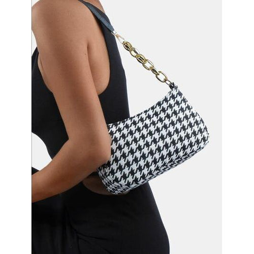 Load image into Gallery viewer, Houndstooth Polyester Handbag
