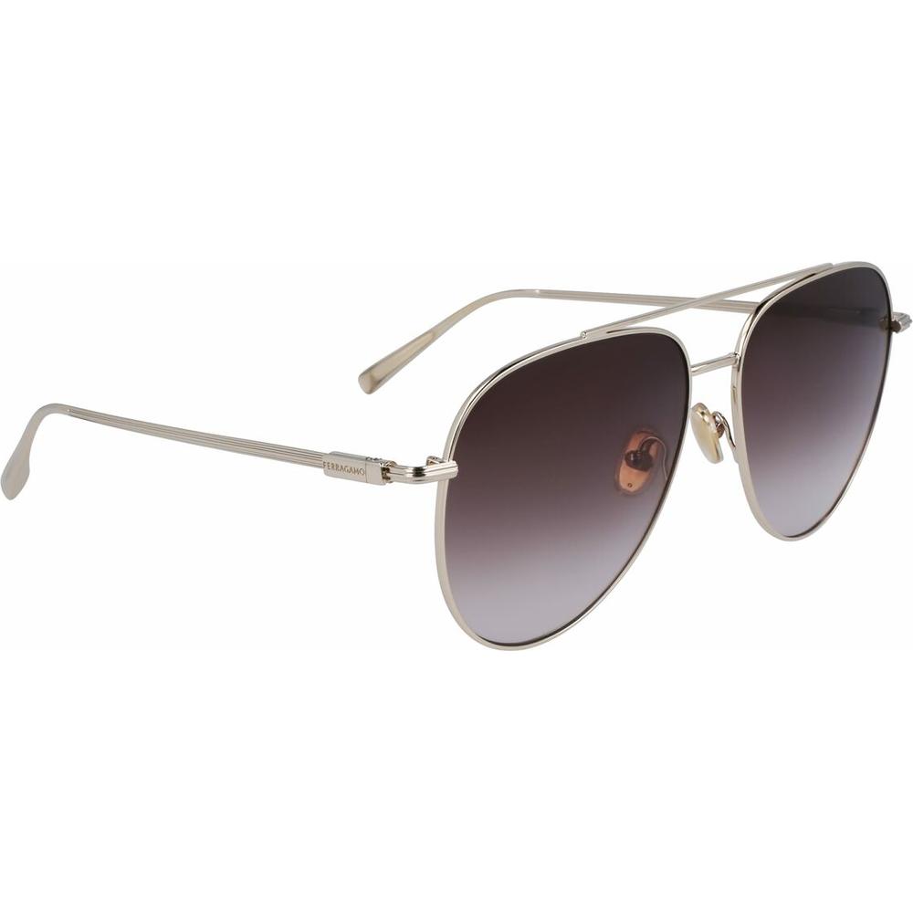 Men's Sunglasses Salvatore Ferragamo SF308S-6115703 Golden Ø 61 mm-1