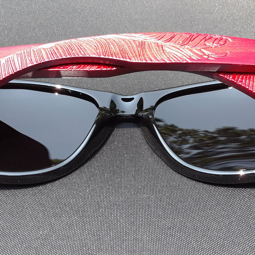 Load image into Gallery viewer, Rosewood Sunglasses, Polarized, Artisan Engraved, Handcrafted
