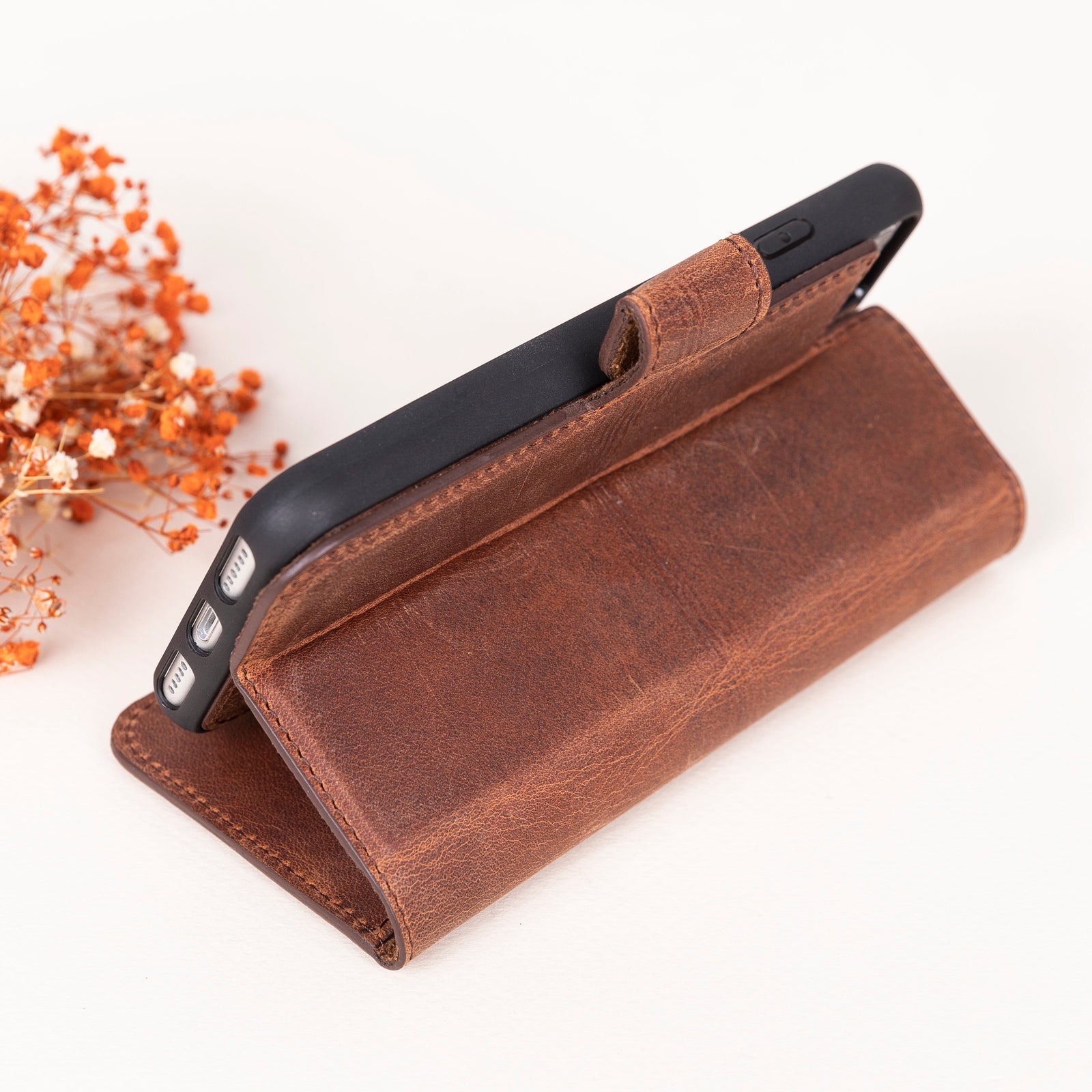 Magic iPhone 16E Detachable Leather Wallet Case-1