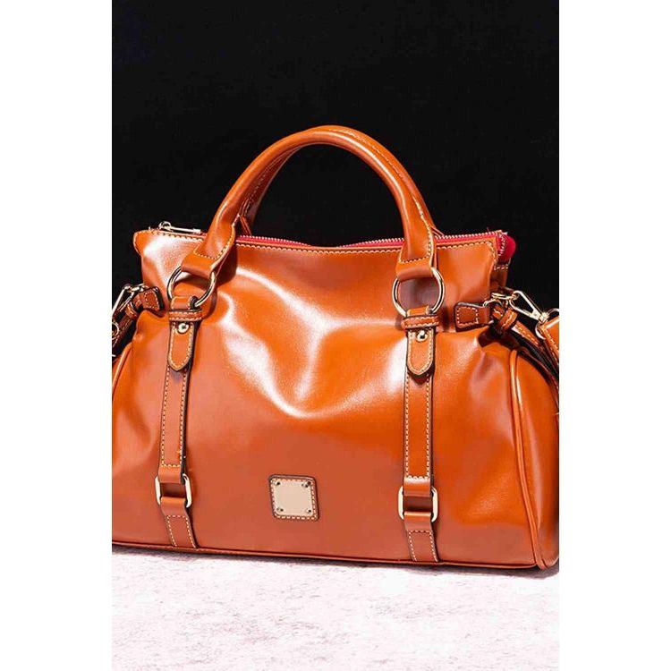 Luxurious PU Leather Handbag with Tassels