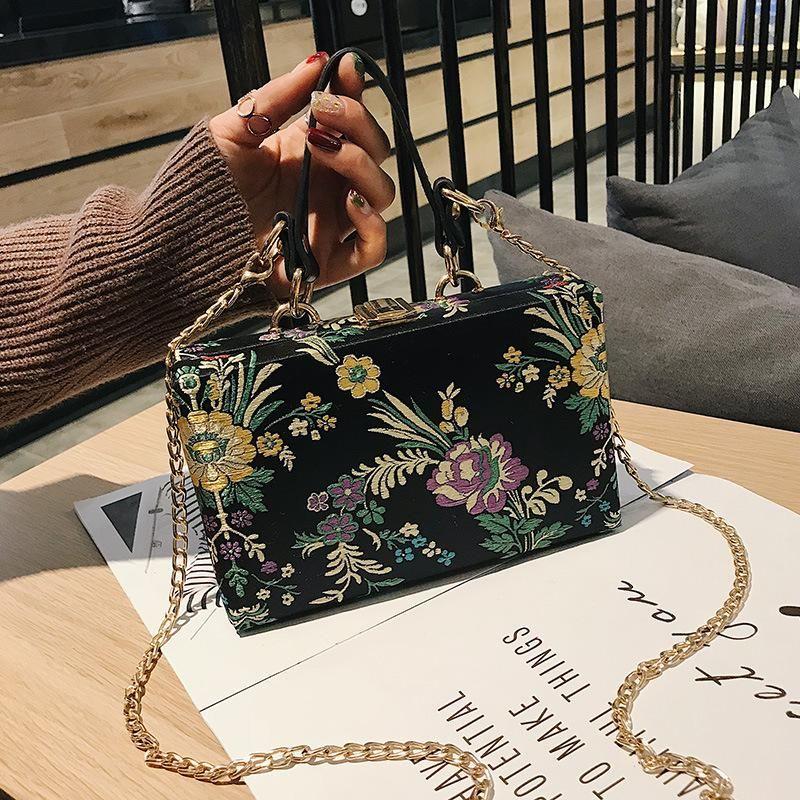 Elegant Blooms Flower Clutch Evening Bag