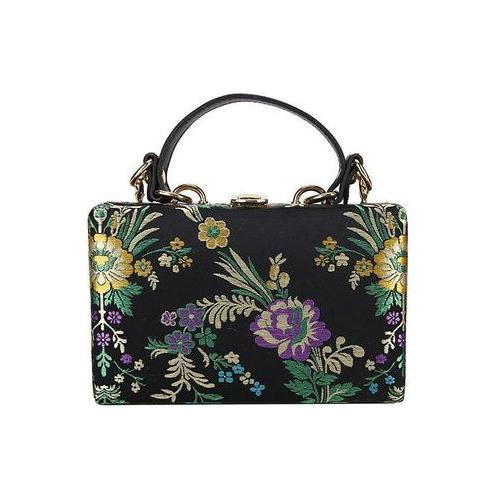 Elegant Blooms Flower Clutch Evening Bag