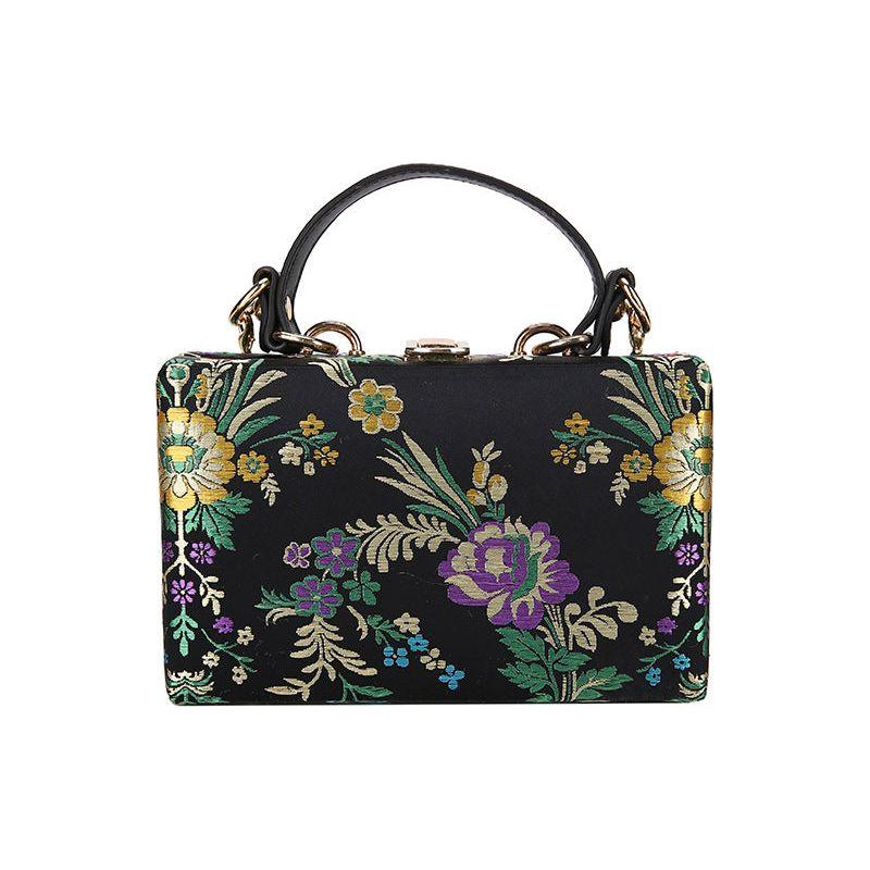 Elegant Blooms Flower Clutch Evening Bag