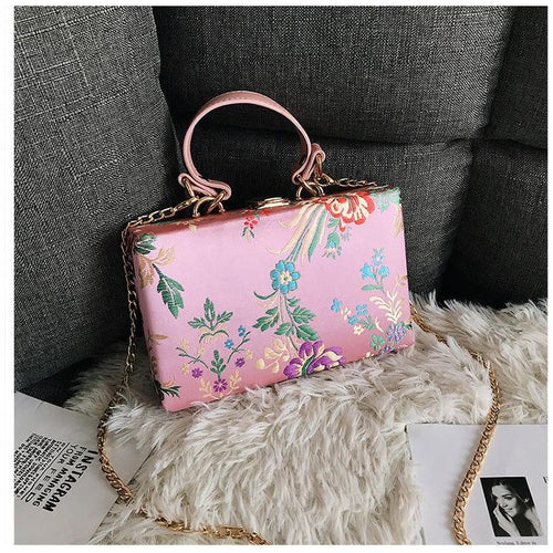 Load image into Gallery viewer, Elegant Blooms Flower Clutch Evening Bag
