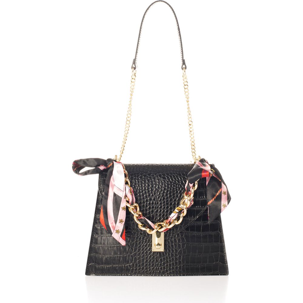 AYLA BLUE - Exquisite Crocco Embossed Calfskin Handbag