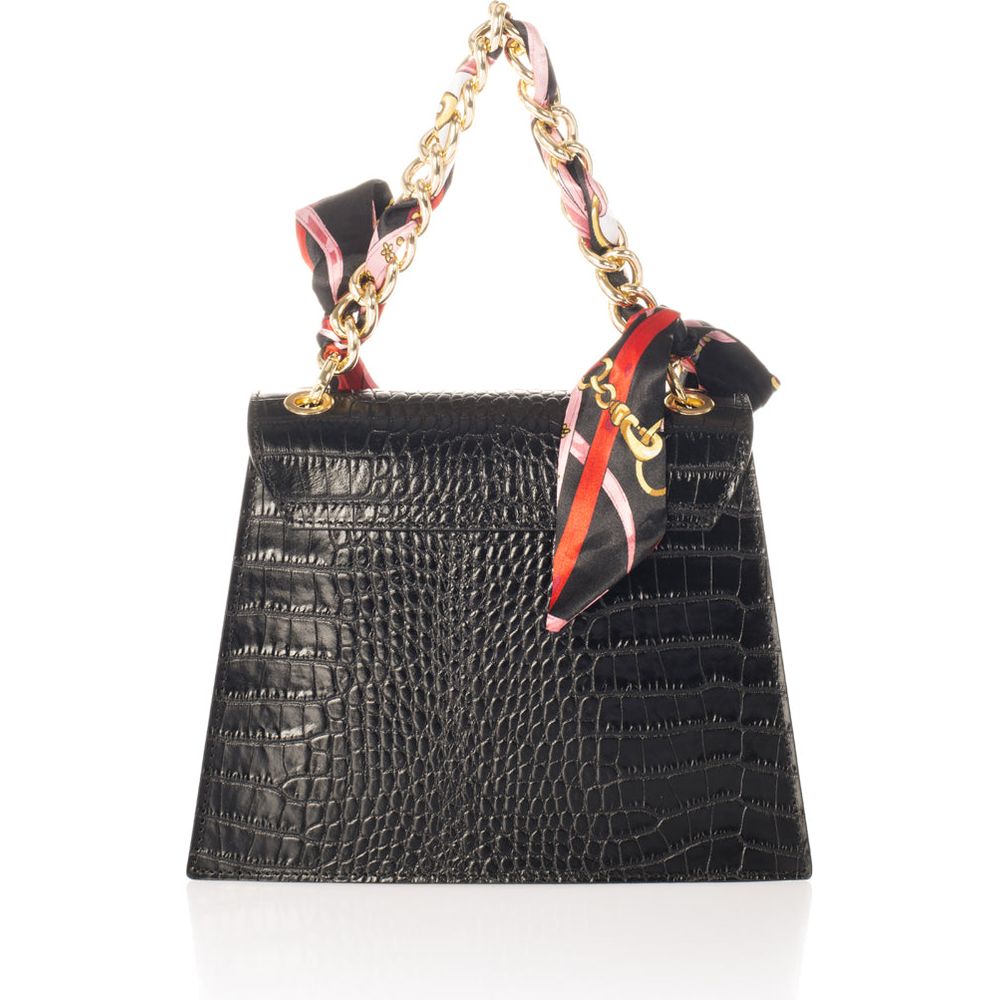 AYLA BLUE - Exquisite Crocco Embossed Calfskin Handbag