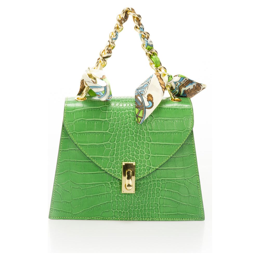 AYLA VERDE Crocco Embossed Calfskin Handbag