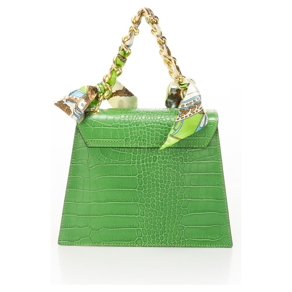 AYLA VERDE Crocco Embossed Calfskin Handbag