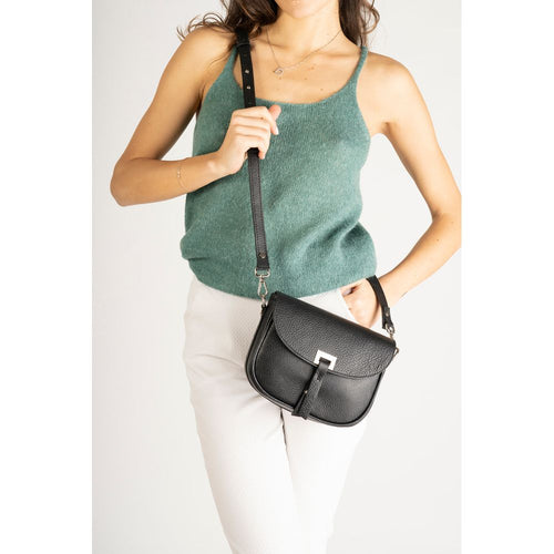 Load image into Gallery viewer, BELA BLACK+COGNAC Women&#39;s Designer Shoulder Bag
