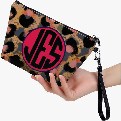 Load image into Gallery viewer, JES Zipper Wristlet / Makeup Bag - Where Luxury Meets Functionality
