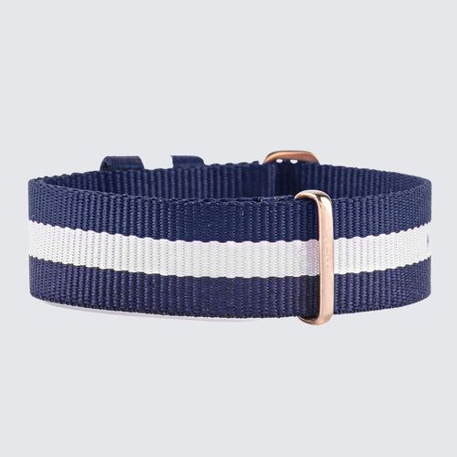 Load image into Gallery viewer, Nato Blue &amp; White Strap | 20MM
