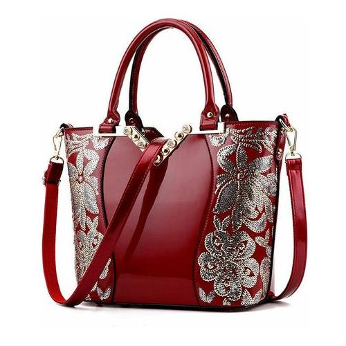 Load image into Gallery viewer, Elegant Embroidered PU Leather Handbag for Women by Your Brand Name
