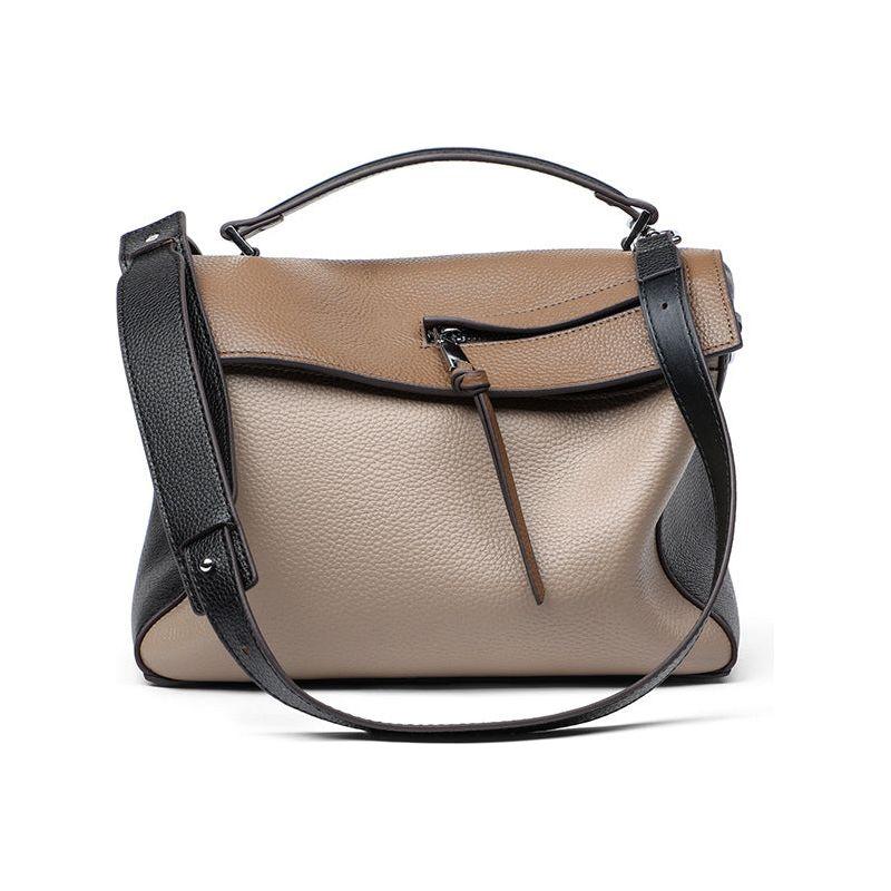 Genuine Leather Luxe Shoulder Bag - Style 7407