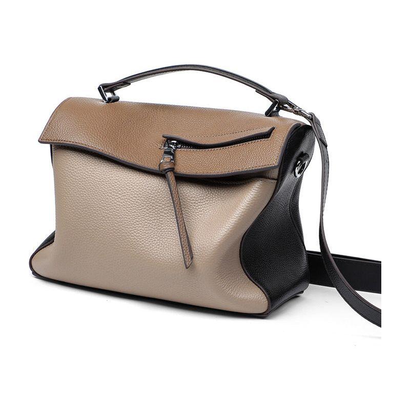 Genuine Leather Luxe Shoulder Bag - Style 7407