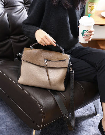 Genuine leather bag for female bag shoulder bag large capacity with