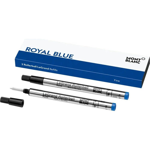 Load image into Gallery viewer, MONTBLANC Mod. ROYAL BLUE - REFILLS ROLLER BALL PEN - FINE - 2 PCS-0
