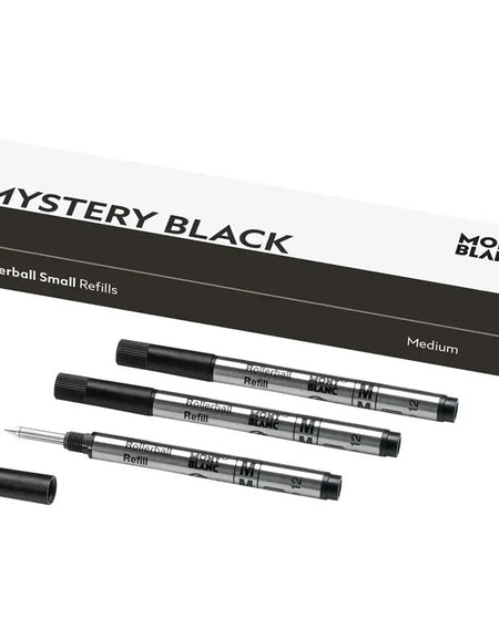 MONTBLANC Mod. MISTERY BLACK - BALLPOINT PEN REFILLS - MEDIUM - 3 PCS-0