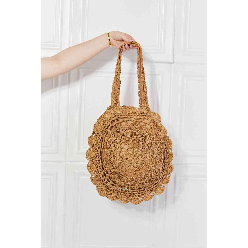 Justin Taylor Brunch Time Straw Rattan Handbag