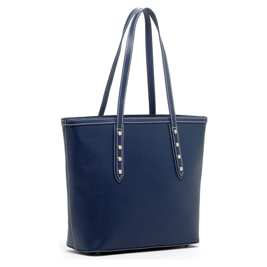 Ludlow Blue Leather Shoulder Bag