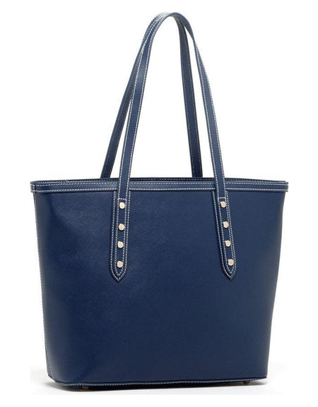 Ludlow Blue Leather Shoulder Bag
