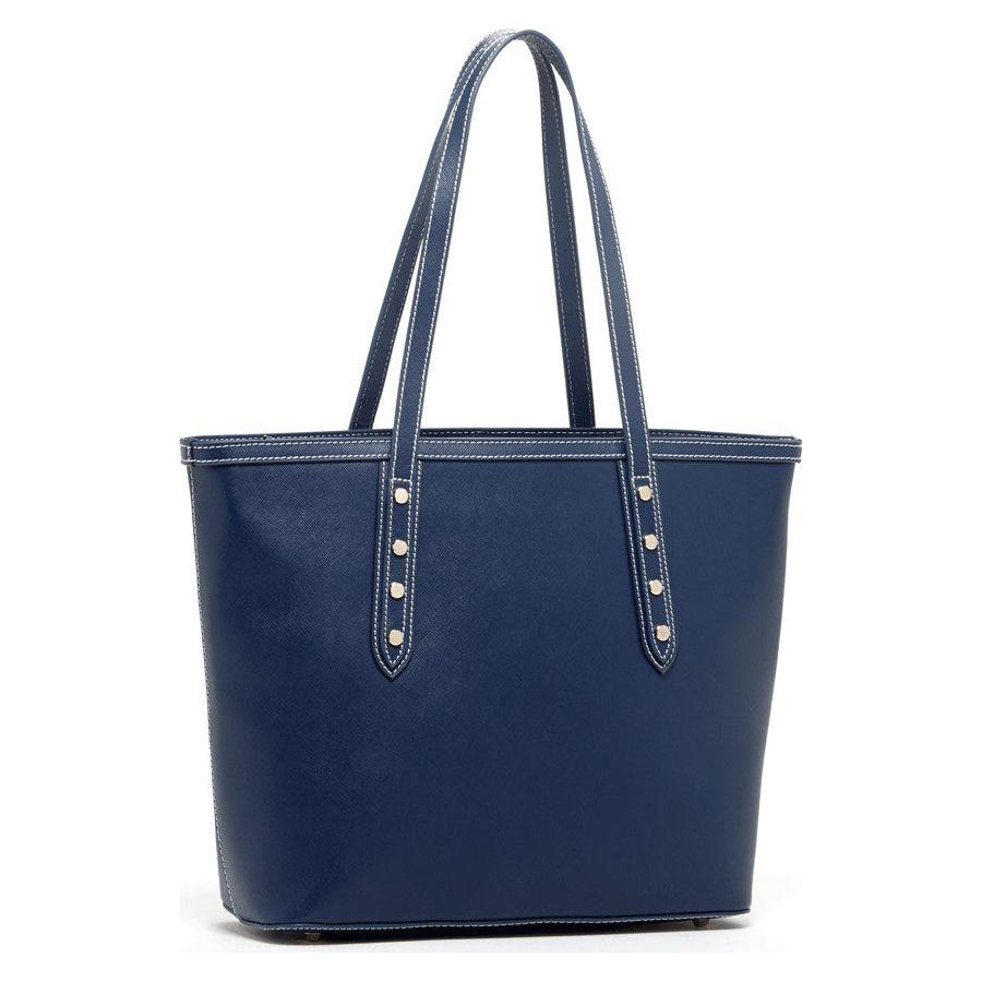 Ludlow Blue Leather Shoulder Bag