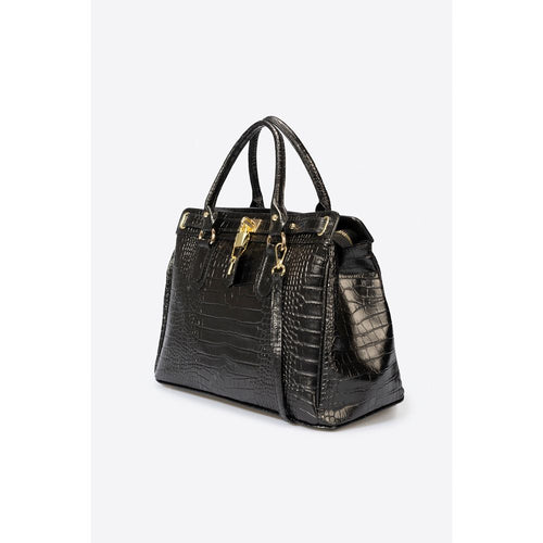 Load image into Gallery viewer, SAGE BLACK Designer Italian Handbag: A Timeless Elegance
